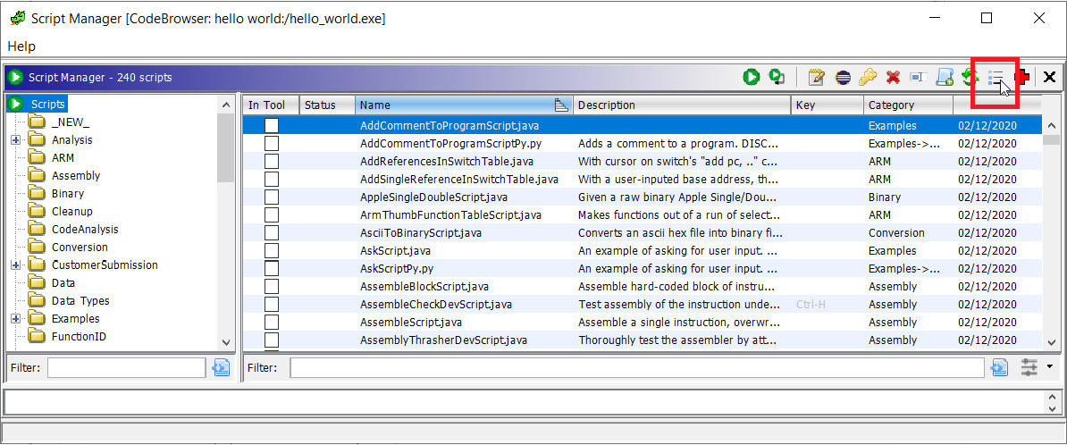 Fig﻿ure A.5 – Script Manager