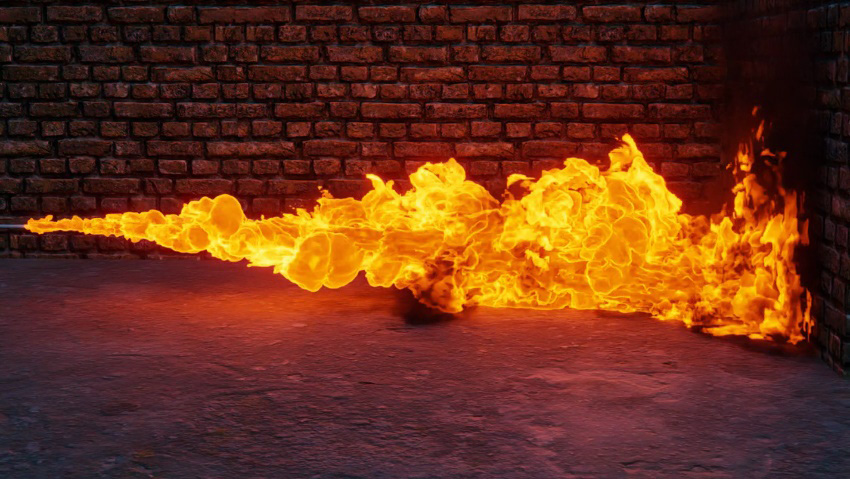 Figure 1.2 &ndash; Flame thrower example