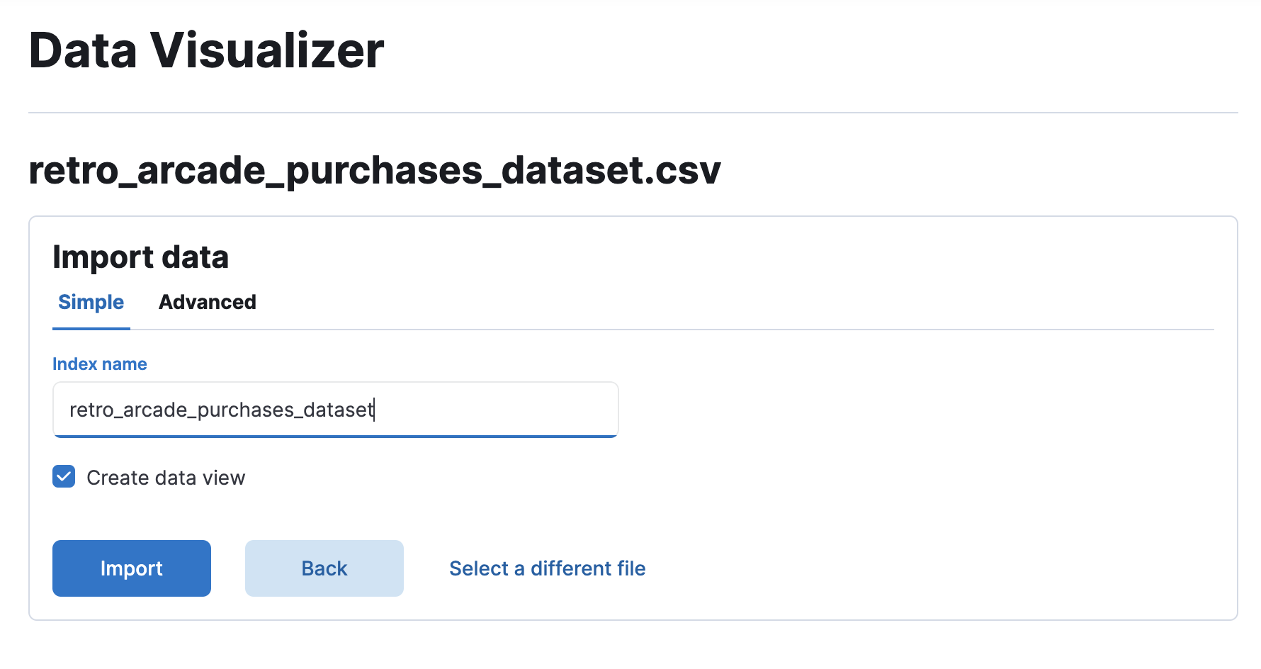 Figure 1.3 – Import data final step