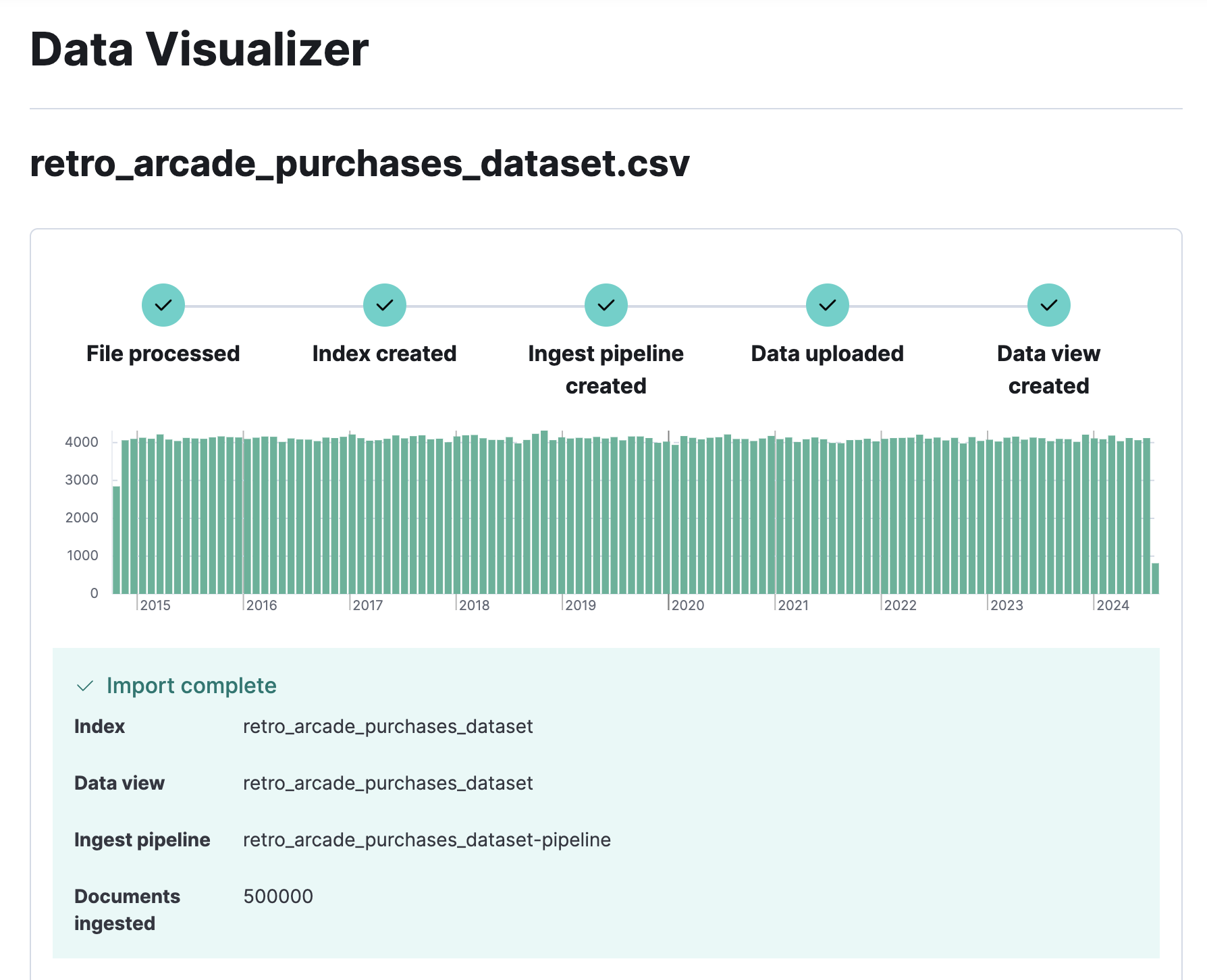 Figure 1.4 – File import summary
