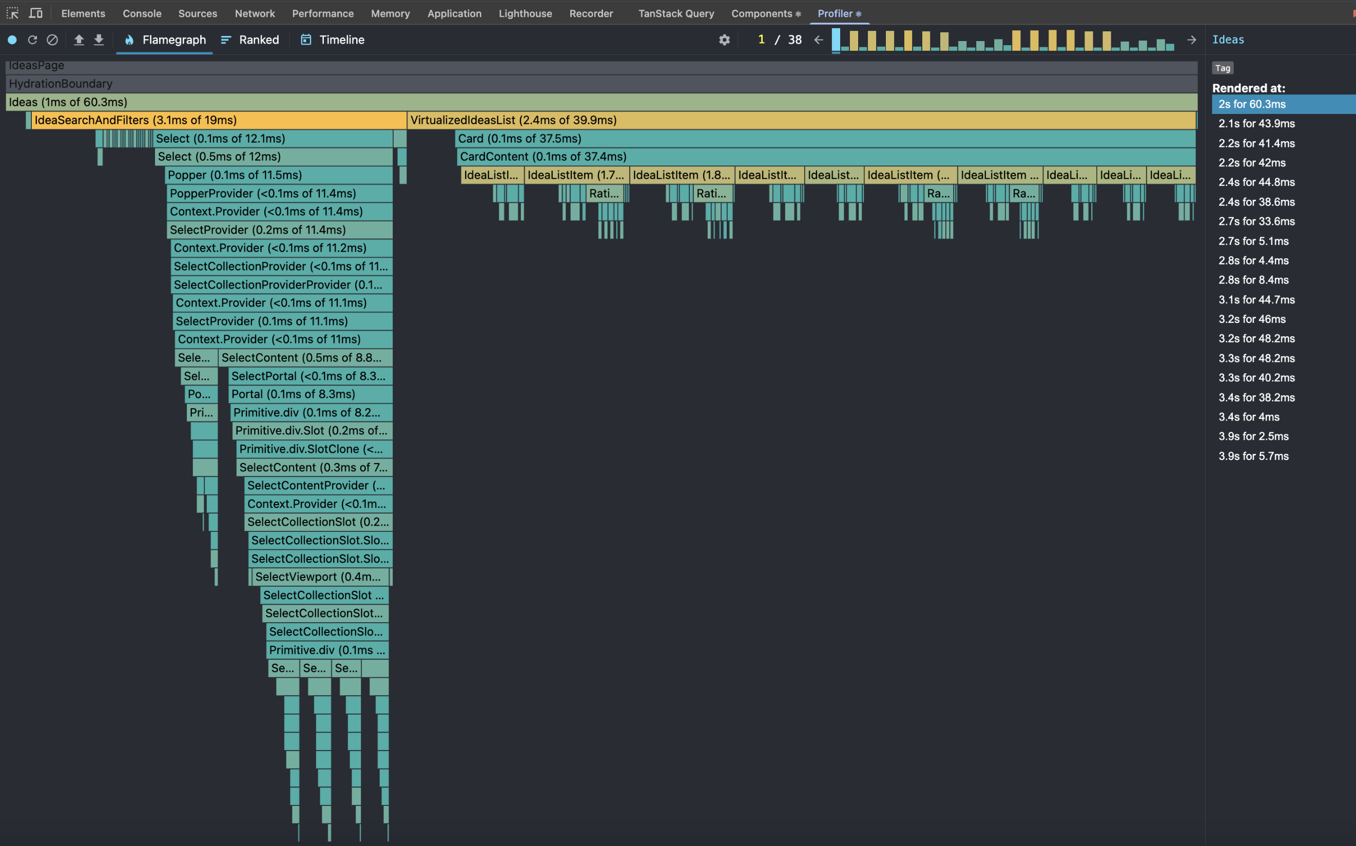 Figure 8.1 – Profiler output