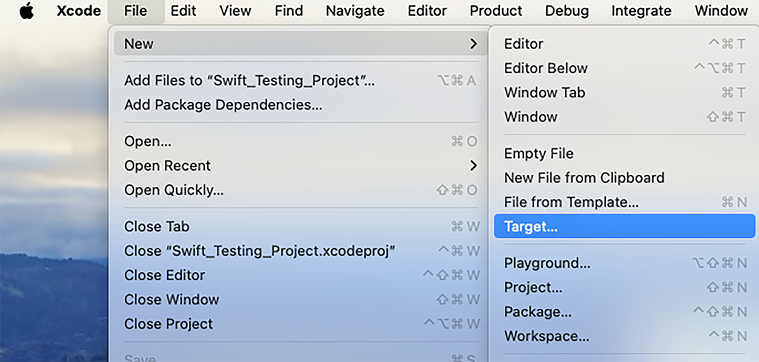 Figure 18.1: Selecting Target...