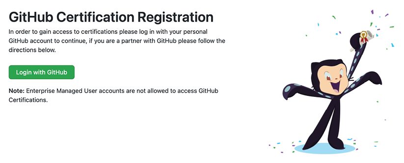 Figure 0.2: The exam registration landing page
