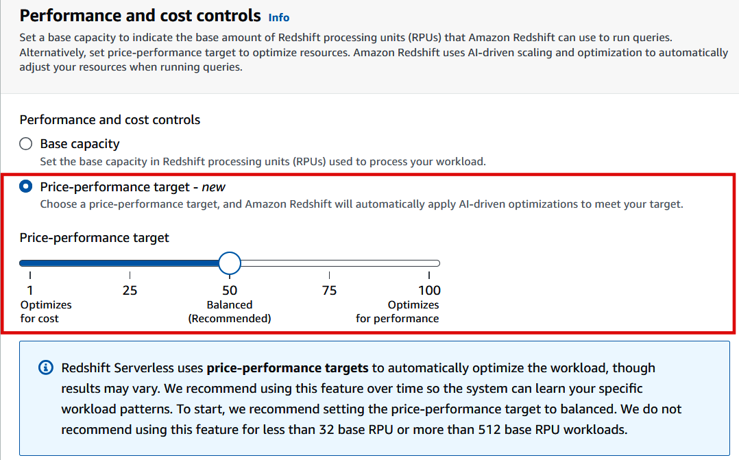 Figure 1.2 – Price performance target option