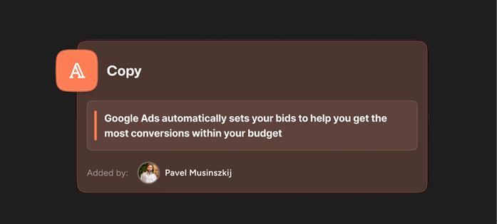 Figure 1.2 &ndash; An example copywriting instruction