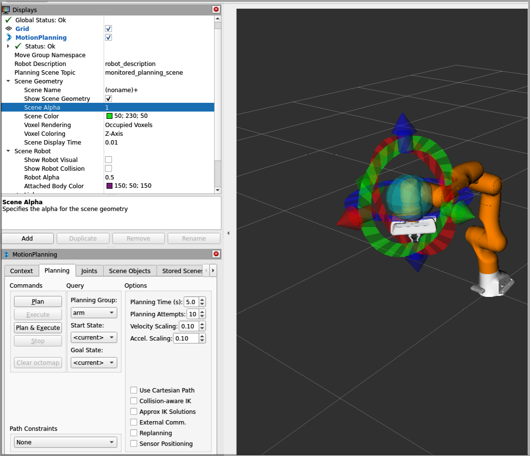 Figure 9.6: Generating a MoveIt configuration package