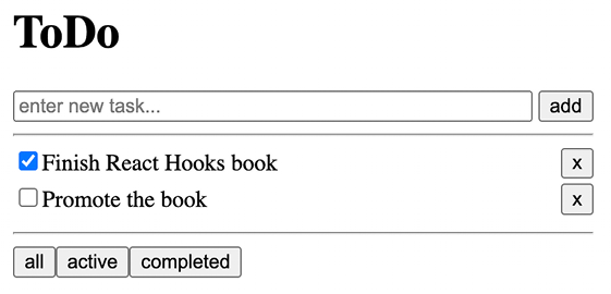 Figure 13.1 – Mock-up of our todo app