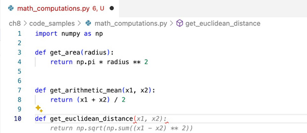 Figure 8.3: Copilot preserving our coding style