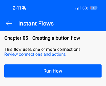 Figure 5.13 – Running the flow