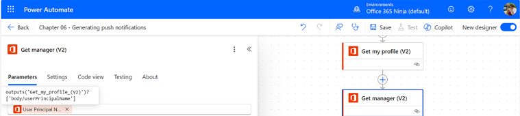 Figure 6.4 – Configuring the Get manager (V2) action