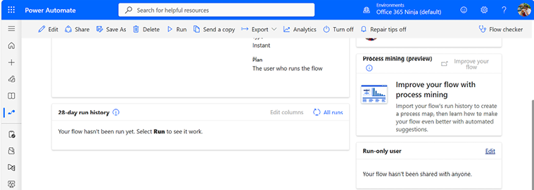 Figure 7.22 – Viewing the flow Details page
