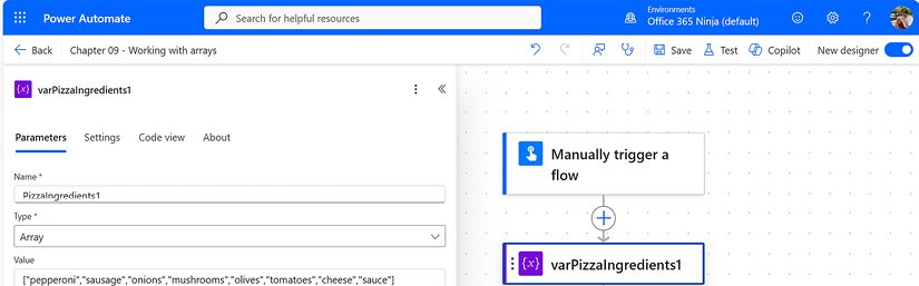 Figure 9.30 – Initializing an array variable