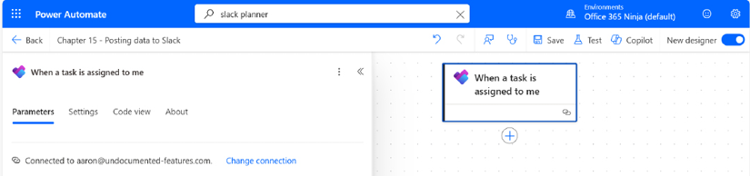 Figure 15.3 – Viewing Planner parameters