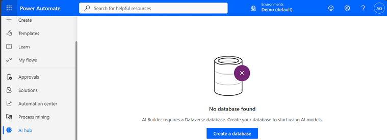 Figure 21.6 – Create a database