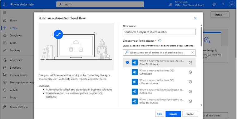 Figure 22.9 – Selecting the flow’s trigger