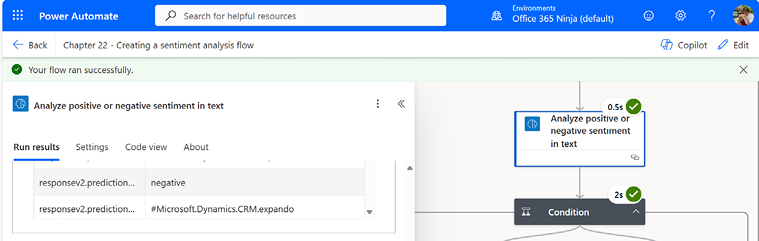 Figure 22.23 – Flow execution results