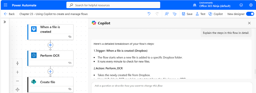 Figure 23.20 – Reviewing the output of the prompt