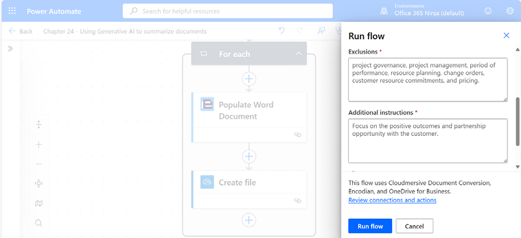 Figure 24.21 – Testing the flow