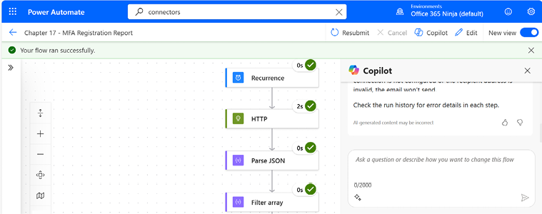 Figure 26.7 – Monitoring the flow’s activity