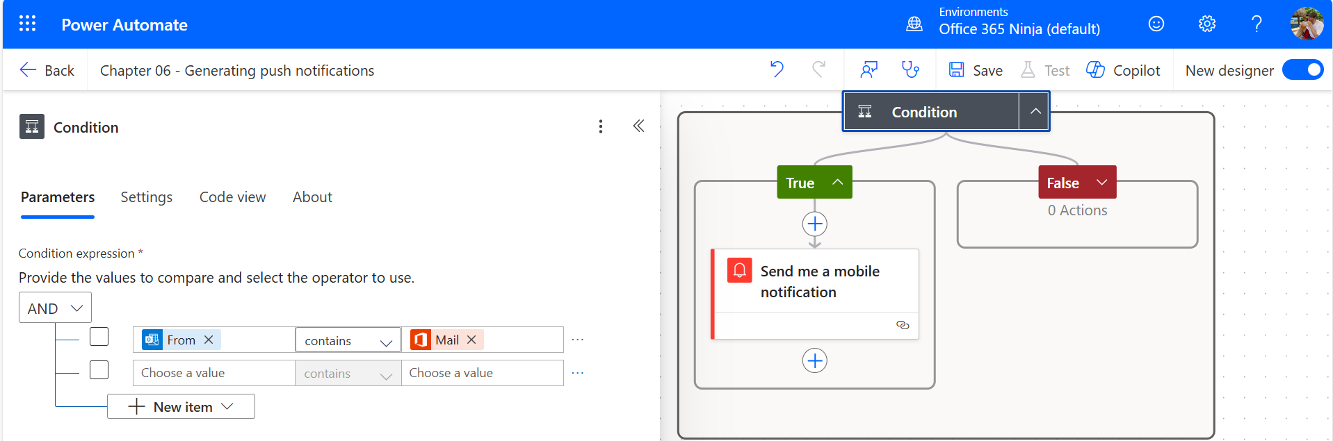 Figure 6.2 – Condition example