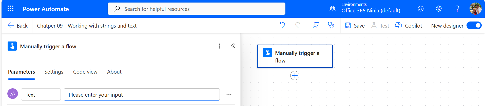 Figure 9.2 – Adding an input