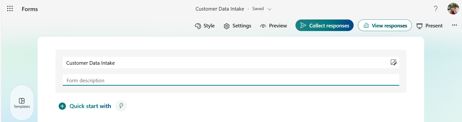 Figure 14.2: Adding a title to the form