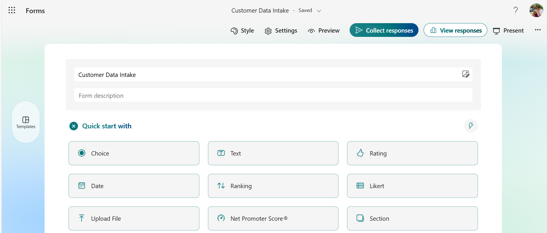 Figure 14.3: Selecting the text data type