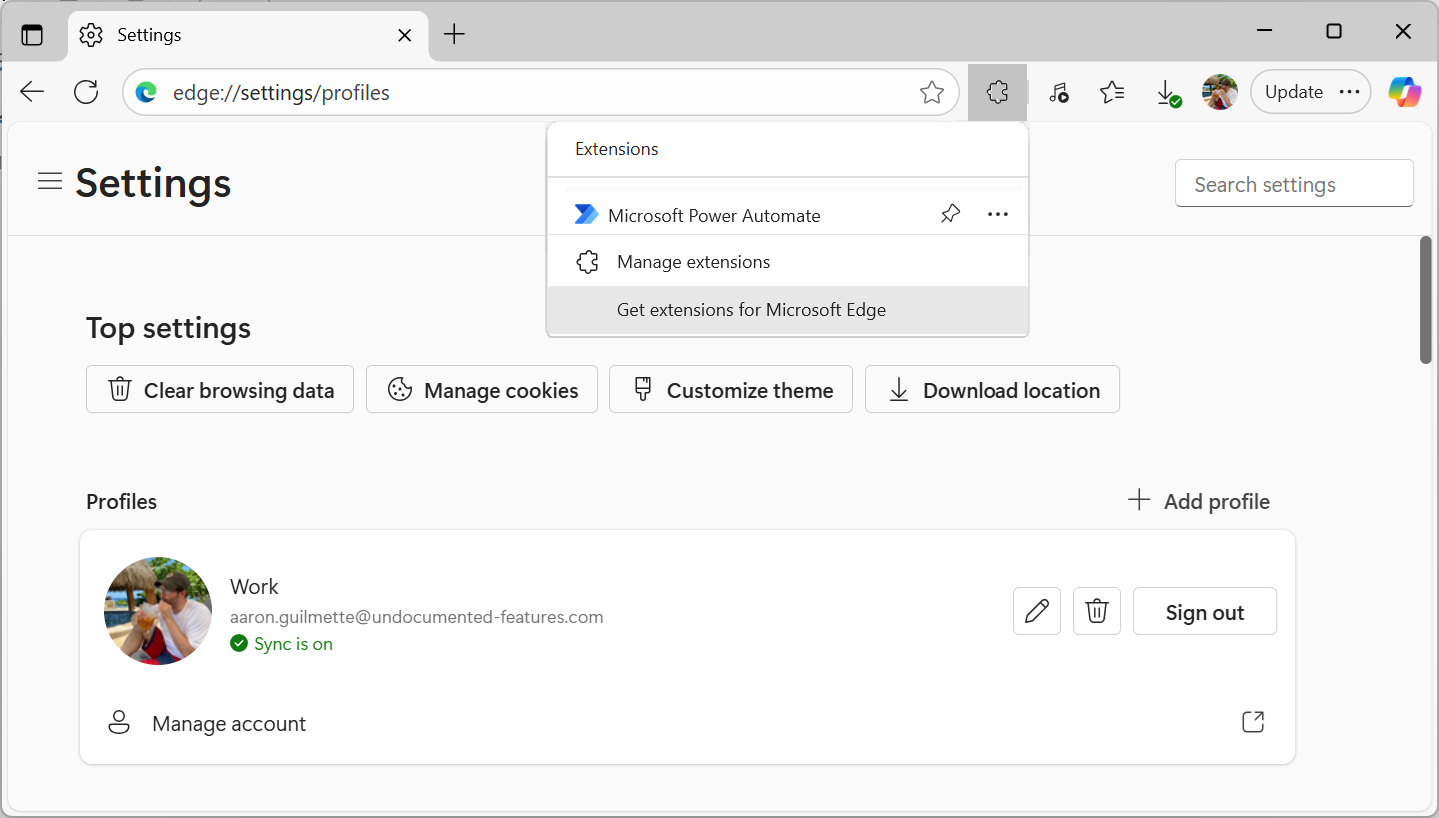 Figure 18.10 – Launching the browser extension store
