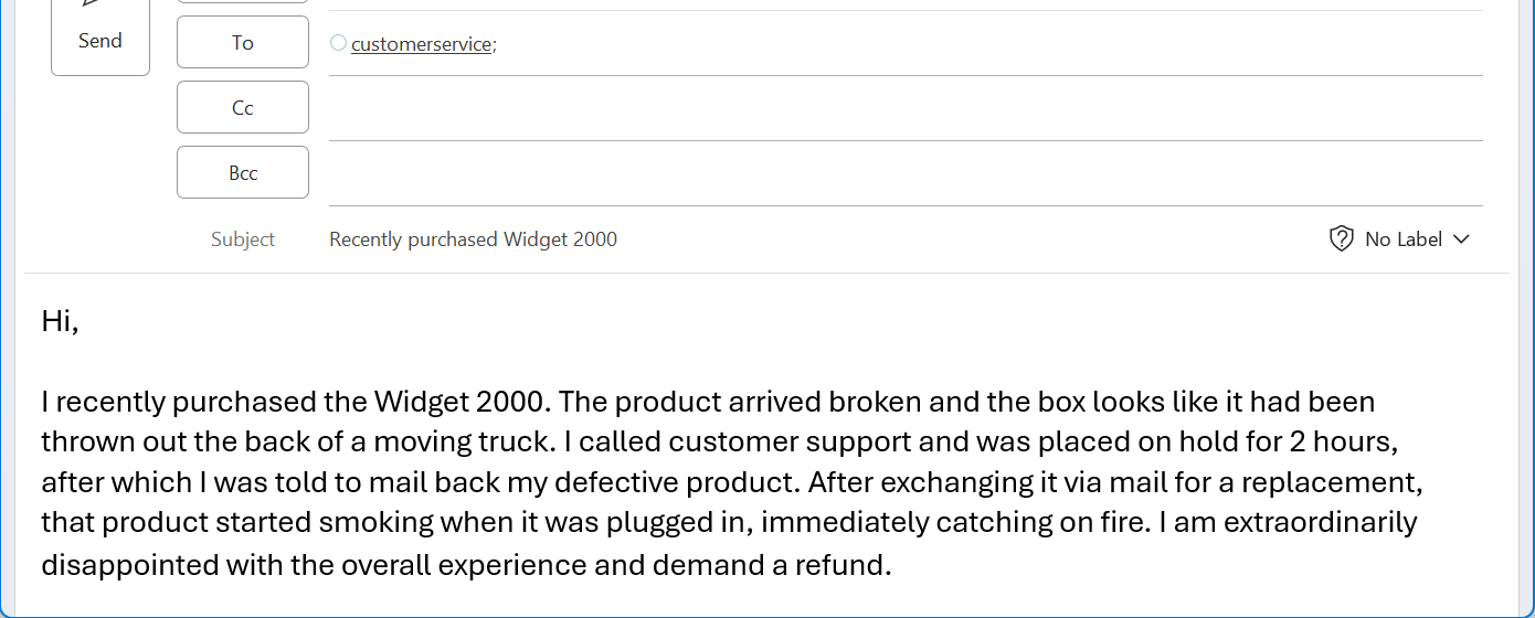 Figure 22.24 – Composing a test email