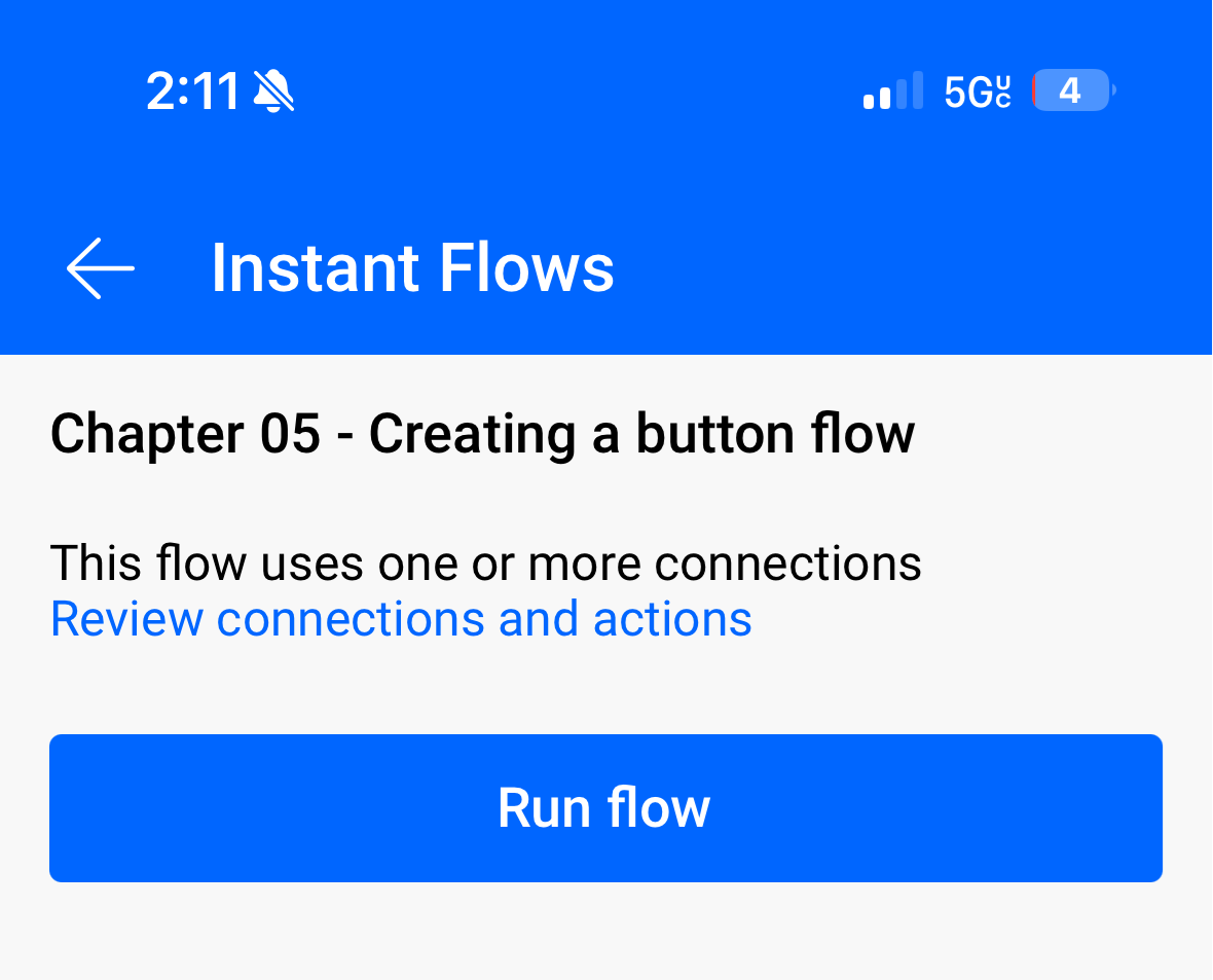 Figure 5.13 – Running the flow