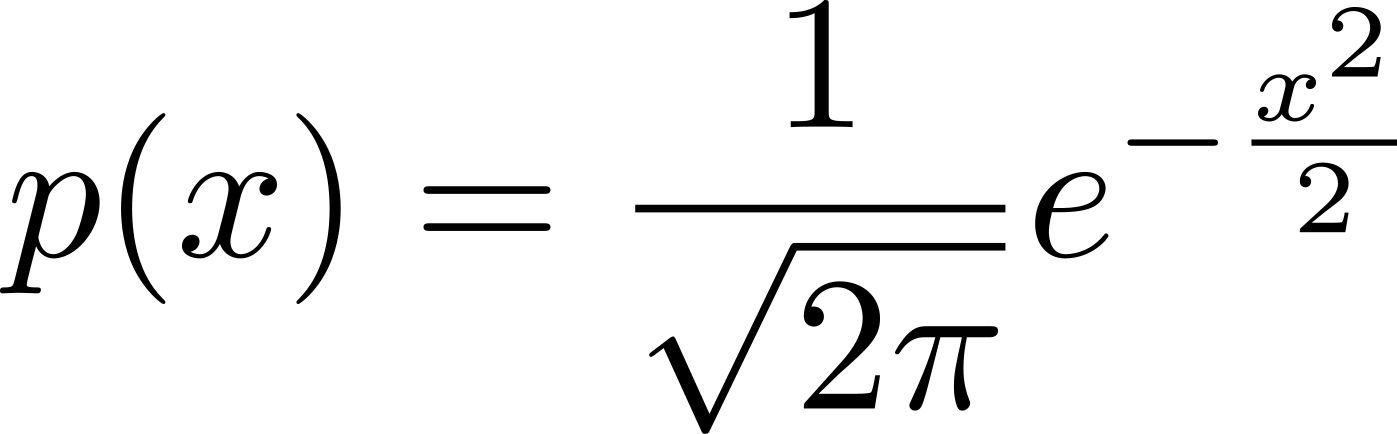  √-1--− x22 p(x) = 2π e 