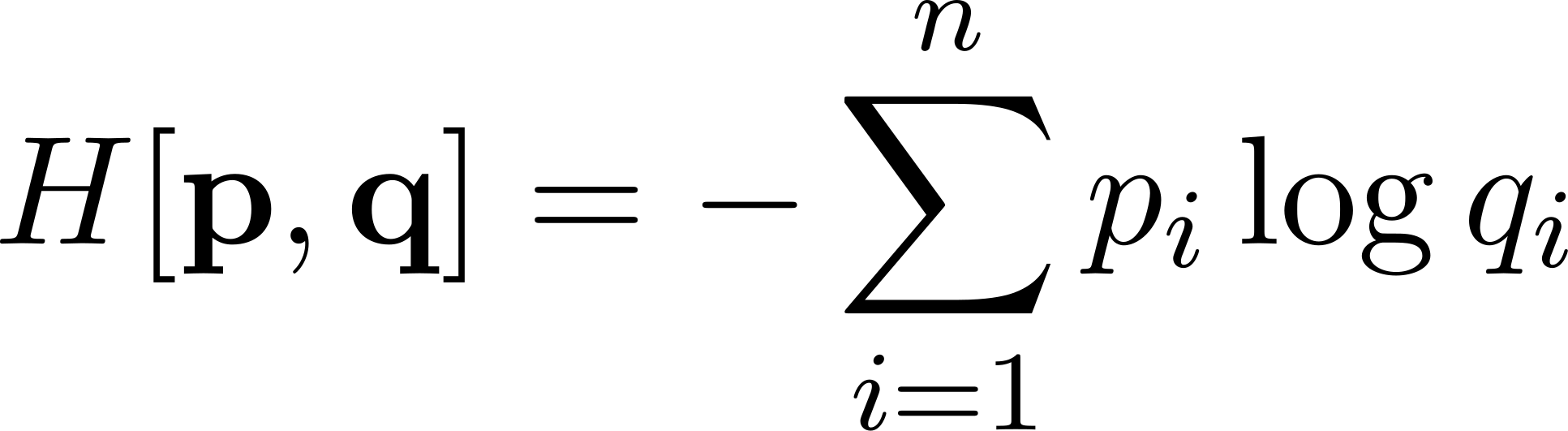  n H [p,q] = − ∑ p logq i i i=1 
