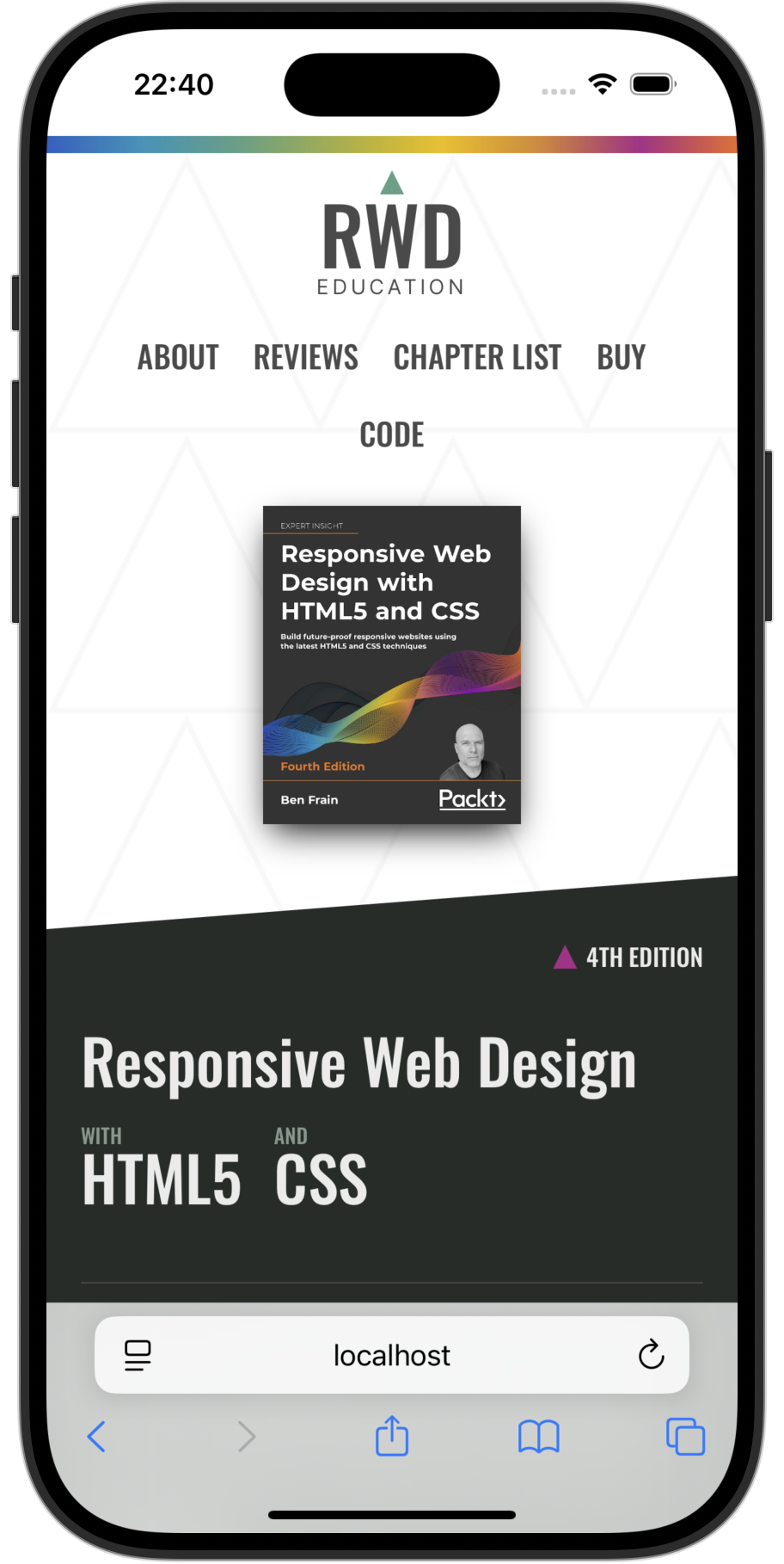 Figure 3.1: The design looks fine in small viewports