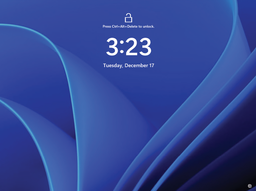 Figure 1.1: The Server 2025 lock screen