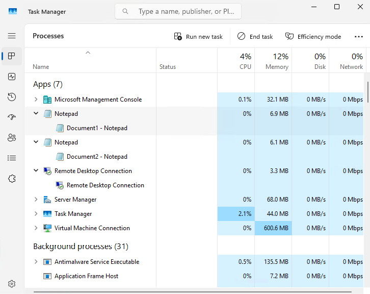 Figure 1.18: Task Manager: Processes