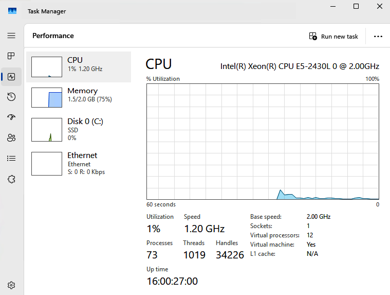 Figure 1.20: Task Manager: Performance
