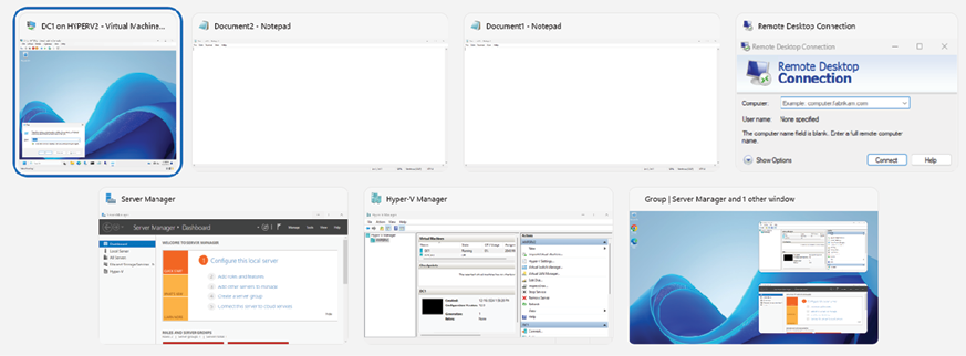 Figure 1.22: Alt + Tab to shuffle between open windows