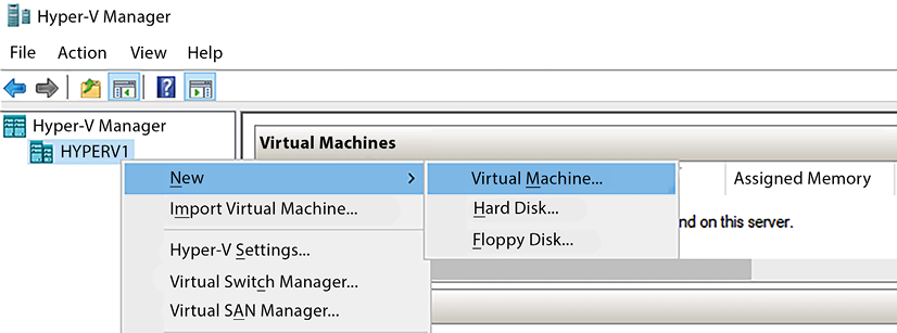 Figure 15.10: Creating a new VM