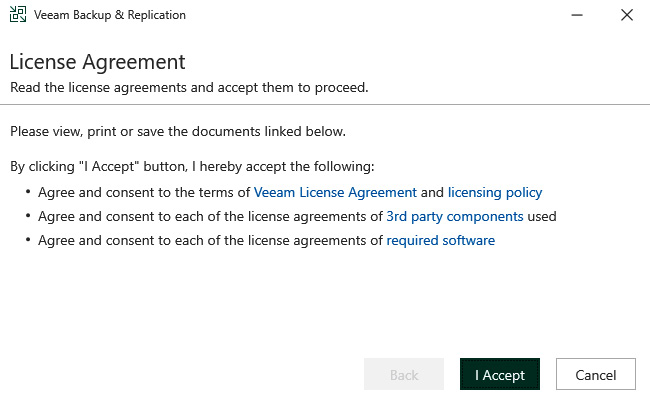 Figure 1.3 – License Agreement