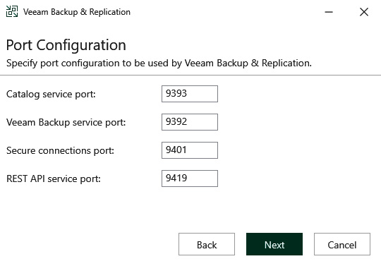 Figure 1.10 – Port Configuration selection