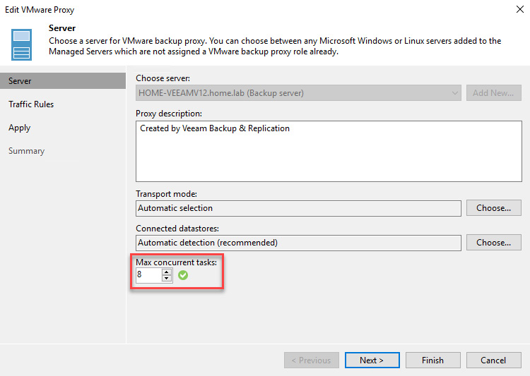 Figure 1.19 – Max concurrent tasks limitation for Proxy Servers