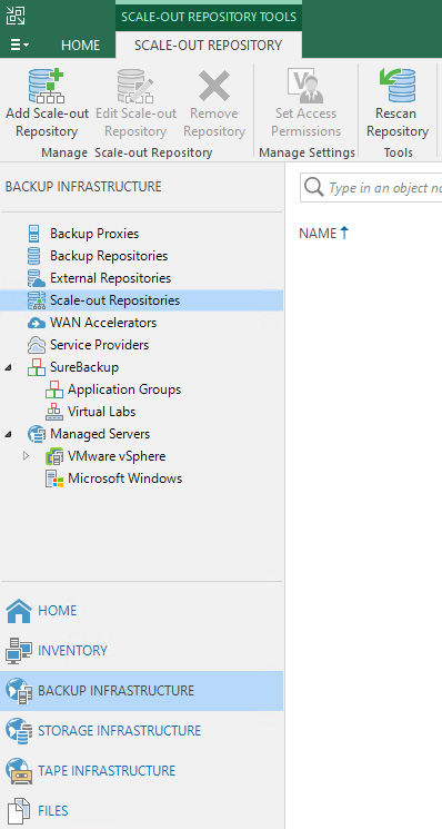 Figure 1.26 – The Scale-out Repositories section of the console