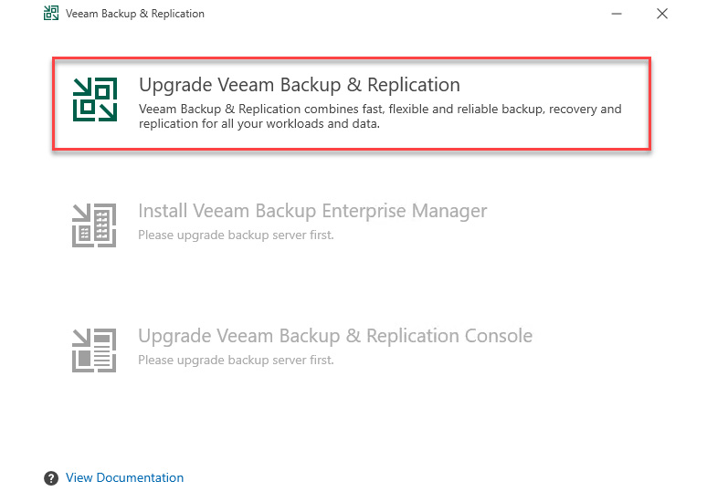 Figure 1.32 – Upgrade selection