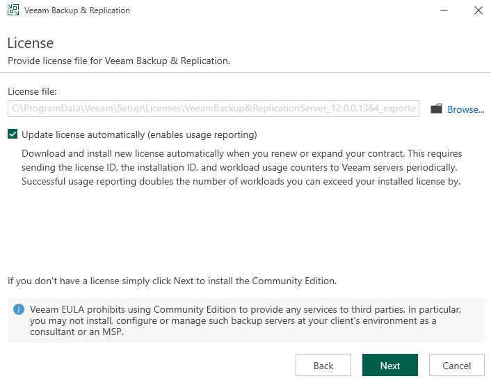 Figure 1.35 – License selection dialog