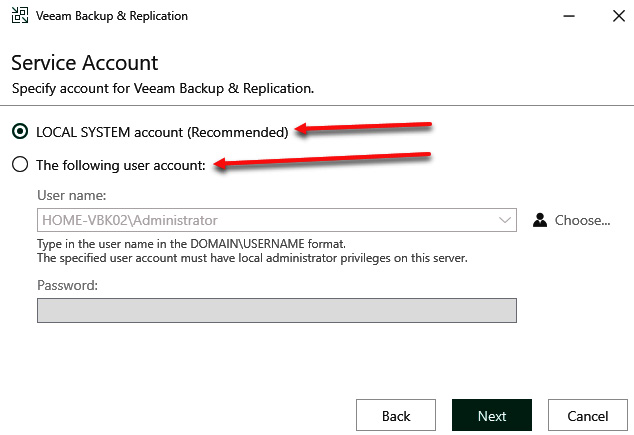 Figure 1.37 – Service Account selection