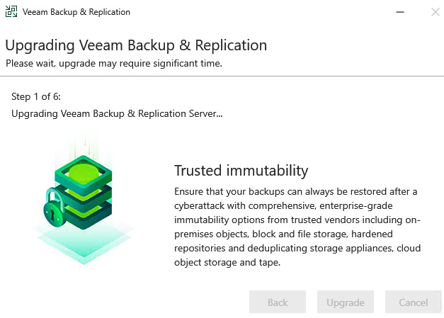 Figure 1.42 – Upgrade progress