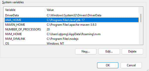 Figure 15.1 – Adding the path to the system variables in Windows