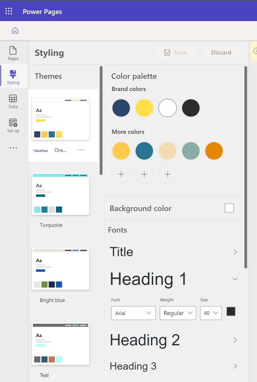 Figure 3.1 – The Styling tab provides access to various themes and styles