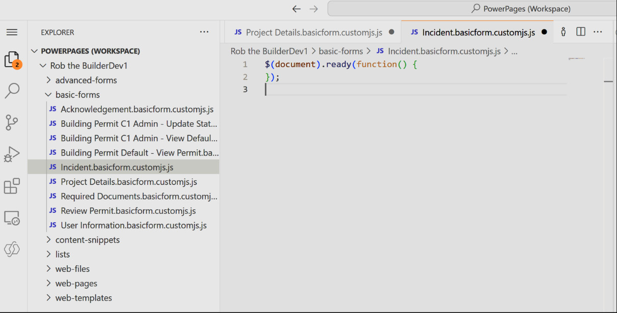 Figure 7.1 – Visual Studio Code basic-forms