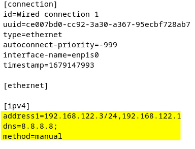 Figure 7.14 – New keyfile configuration for the static IP address